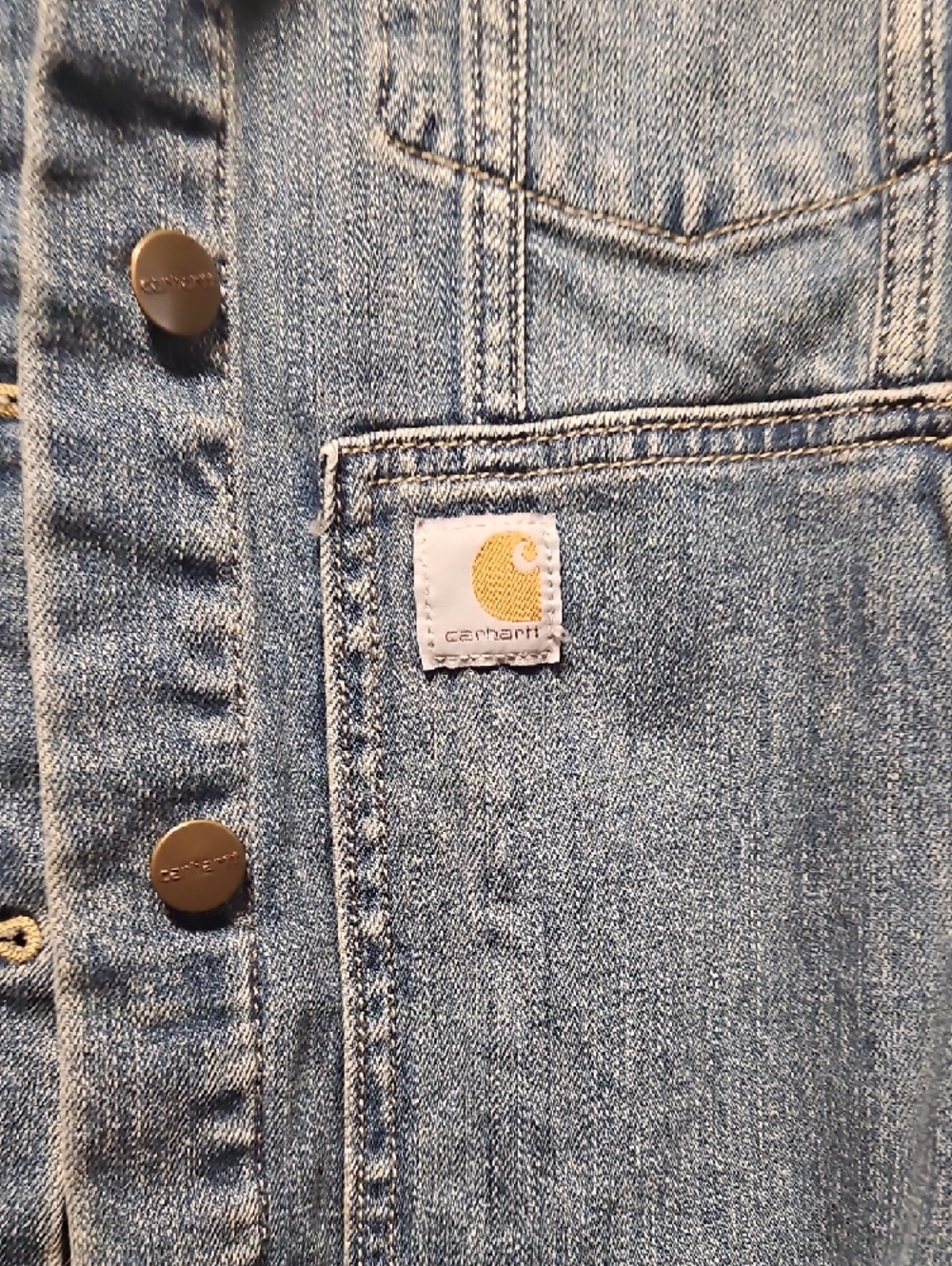 Carhartt Women's Light Blue Denim Jean Jacket - Picture 3 of 5
